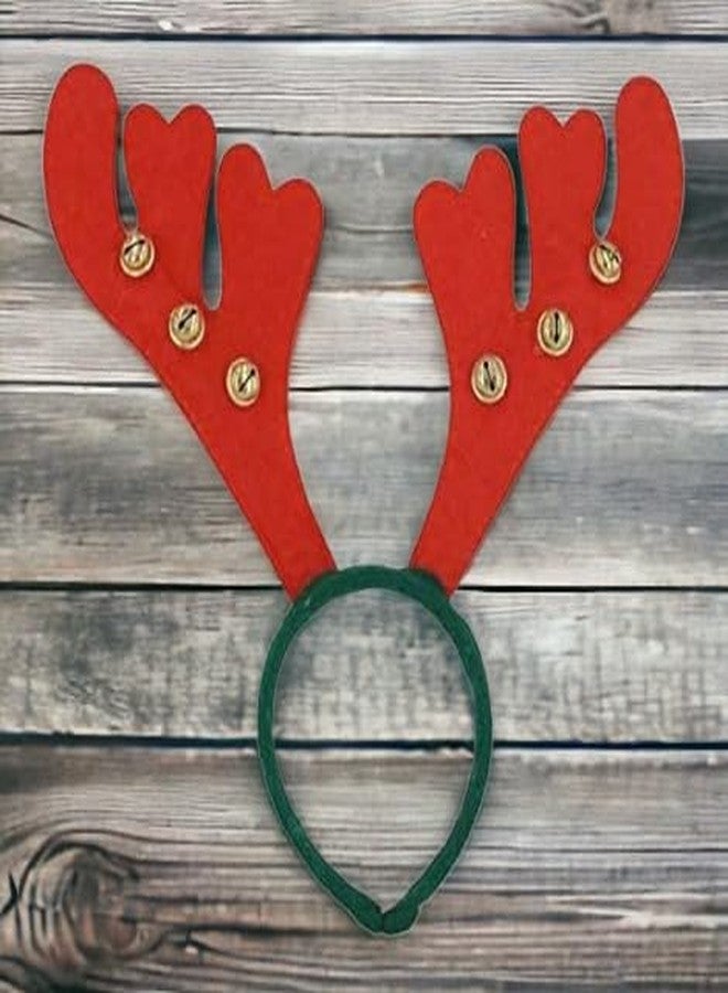 Sesonby Santa Claus headband birthday party favors costume Christmas Santa Headband Christmas Party Props CHRISTMAS HEADBAND Reindeer Red (Santa Set Of 2) - Image 2